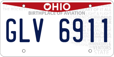 OH license plate GLV6911