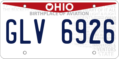 OH license plate GLV6926