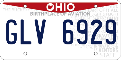 OH license plate GLV6929