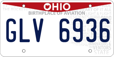 OH license plate GLV6936