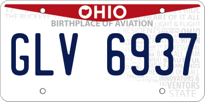OH license plate GLV6937
