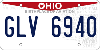 OH license plate GLV6940