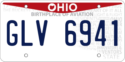 OH license plate GLV6941