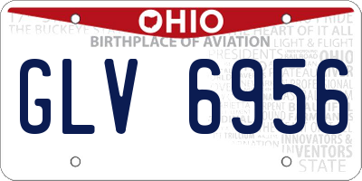 OH license plate GLV6956