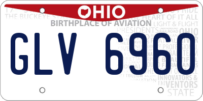 OH license plate GLV6960