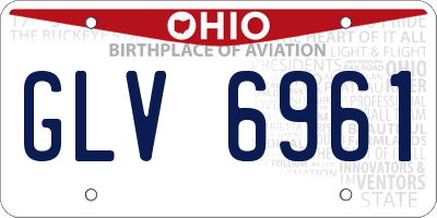 OH license plate GLV6961