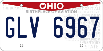 OH license plate GLV6967