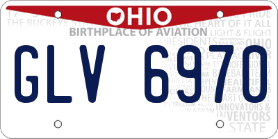 OH license plate GLV6970
