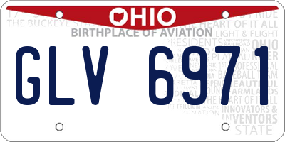 OH license plate GLV6971