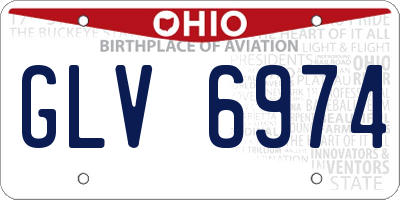 OH license plate GLV6974