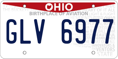OH license plate GLV6977