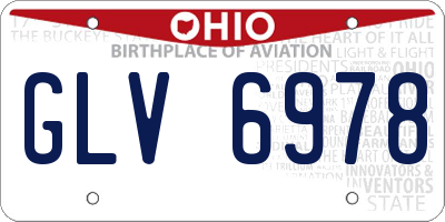 OH license plate GLV6978