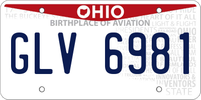 OH license plate GLV6981