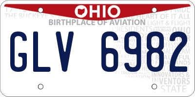 OH license plate GLV6982