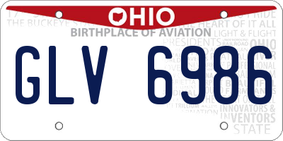 OH license plate GLV6986