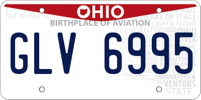 OH license plate GLV6995