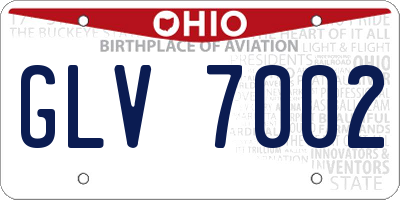 OH license plate GLV7002