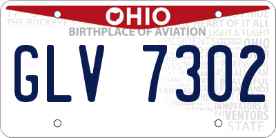 OH license plate GLV7302