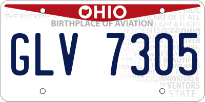 OH license plate GLV7305