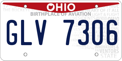 OH license plate GLV7306