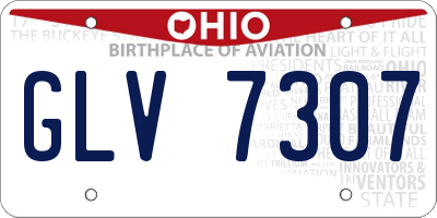 OH license plate GLV7307