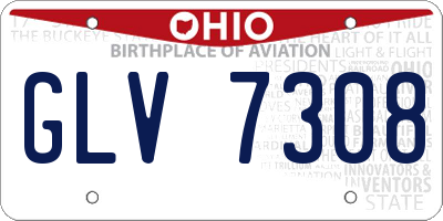OH license plate GLV7308