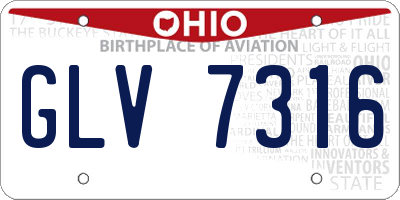 OH license plate GLV7316