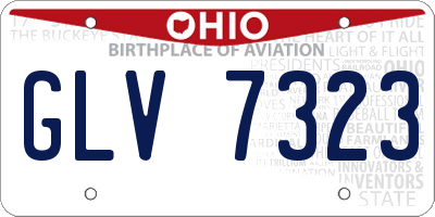 OH license plate GLV7323