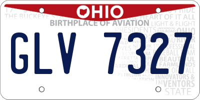 OH license plate GLV7327