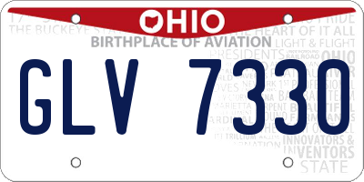 OH license plate GLV7330