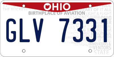 OH license plate GLV7331