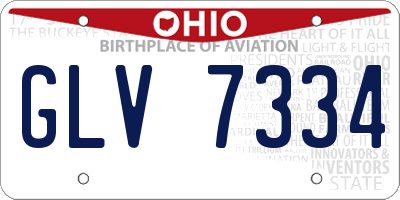 OH license plate GLV7334