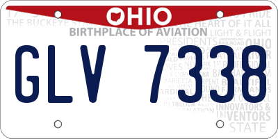 OH license plate GLV7338