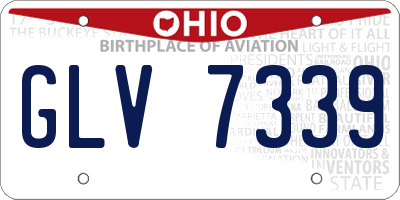 OH license plate GLV7339