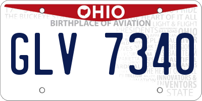 OH license plate GLV7340