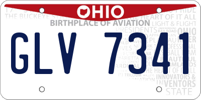 OH license plate GLV7341