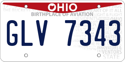 OH license plate GLV7343