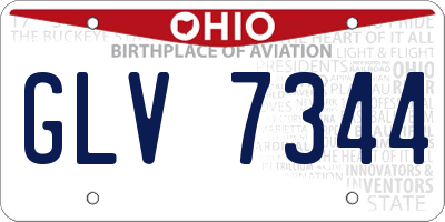 OH license plate GLV7344