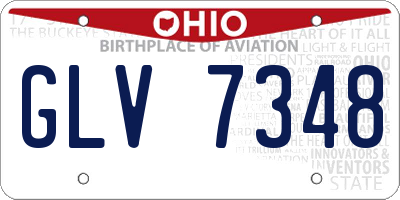 OH license plate GLV7348