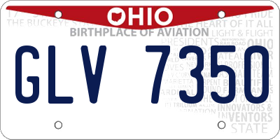 OH license plate GLV7350