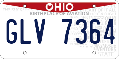 OH license plate GLV7364