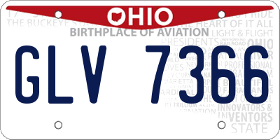 OH license plate GLV7366