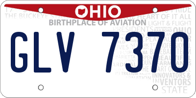 OH license plate GLV7370