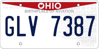 OH license plate GLV7387