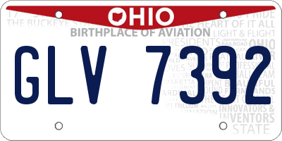 OH license plate GLV7392