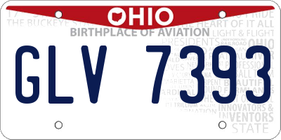 OH license plate GLV7393