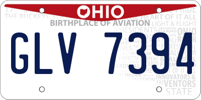 OH license plate GLV7394