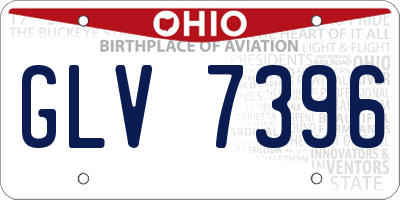 OH license plate GLV7396