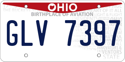 OH license plate GLV7397