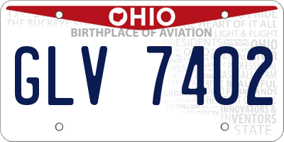 OH license plate GLV7402
